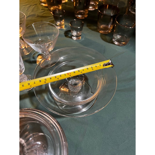 1970s Collection of Glasses and Serving Pieces With Pineapple Stems - 18 pcs For Sale - Image 10 of 12