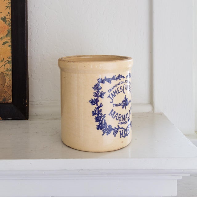Blue James Carberry London Ceramic Stoneware Marmalade Crock Half Gallon For Sale - Image 8 of 16
