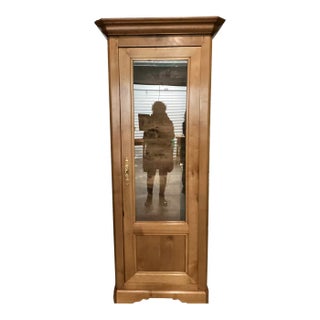 Handsome French Cherry Bookcase W/Glass Door For Sale