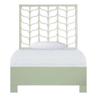 Ivy Platform Bed Twin Extra Long, Celery Green For Sale