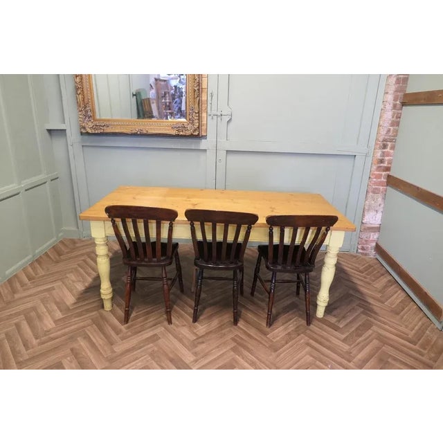 Long Pine Farmhouse Table, 1950s For Sale - Image 4 of 10