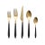 Metal VIETRI Ares Flatware Oro & Black Five-Piece Place Setting For Sale - Image 7 of 7