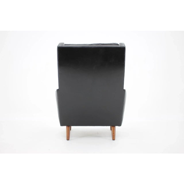 Leather Wingback Lounge Chair, 1970s For Sale - Image 4 of 13
