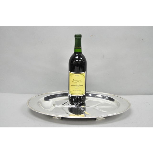 Vintage Oneida Silver Plated Regency Oval Meat Cutlery Serving Platter Tray For Sale - Image 12 of 12