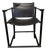 1990s Post Modern Black Leather and Metal Armchair #2 Attributed to Radbound Van Beekum for Pastoe For Sale