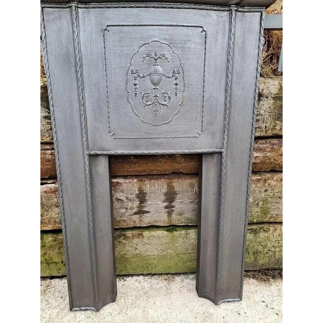 Grand Victorian Edwardian Cast Iron Combination Fireplace For Sale - Image 10 of 11