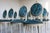 Wooden Chairs in Blue Velvet, Italy, 1960, Set of 12 For Sale - Image 3 of 13