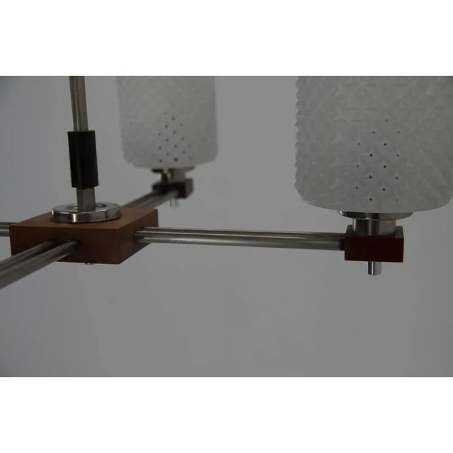 1950s Midcentury 4-Flamming Chandelier, 1950s For Sale - Image 5 of 11