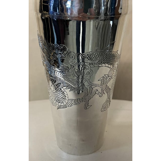 Sterling Silver Dragon Cocktail Shaker, 1900s For Sale - Image 6 of 14