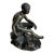 Classical Grand Tour Style Cast Bronze Seated Hermes (Mercury at Rest) Sculpture For Sale