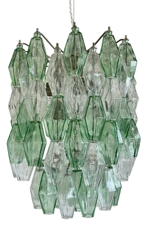 Polyhedron Chandelier by Carlo Scarpa fir Venini, 1975
