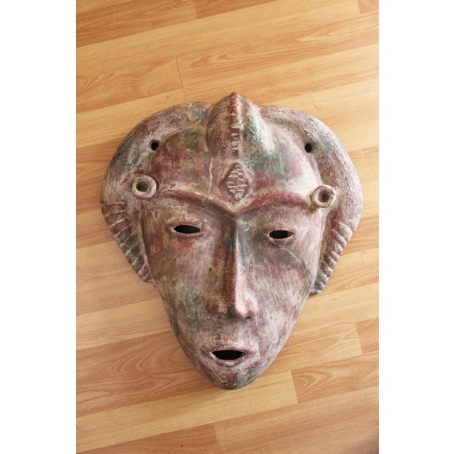 Antique South America Earthenware Mask For Sale - Image 11 of 11
