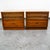 Mid Century Modern Nightstands End Side Tables Cane Wood Oak Founders 2 Drawer, Pair For Sale In Sacramento - Image 6 of 12