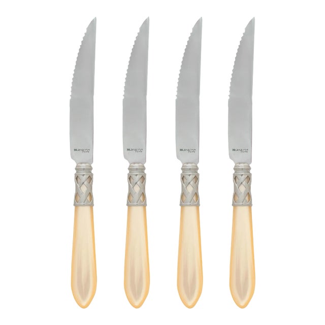 VIETRI Aladdin Antique Ivory Steak Knives - Set of 4 For Sale