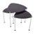Chrome Plated & Glass Nesting Tables, 1980s, Set of 3 For Sale