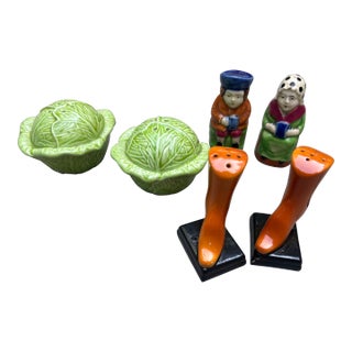 50's Salt and Pepper Shakers, a Collection of Six For Sale