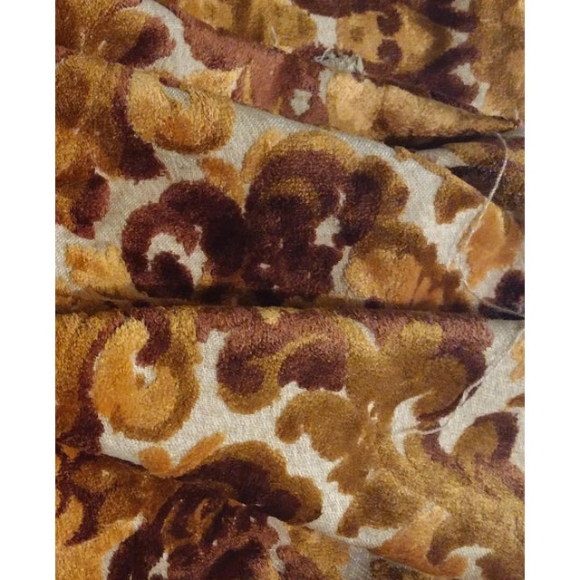 American 2 1/2 Yards of Golden Floral Upholstery Fabric For Sale - Image 3 of 9