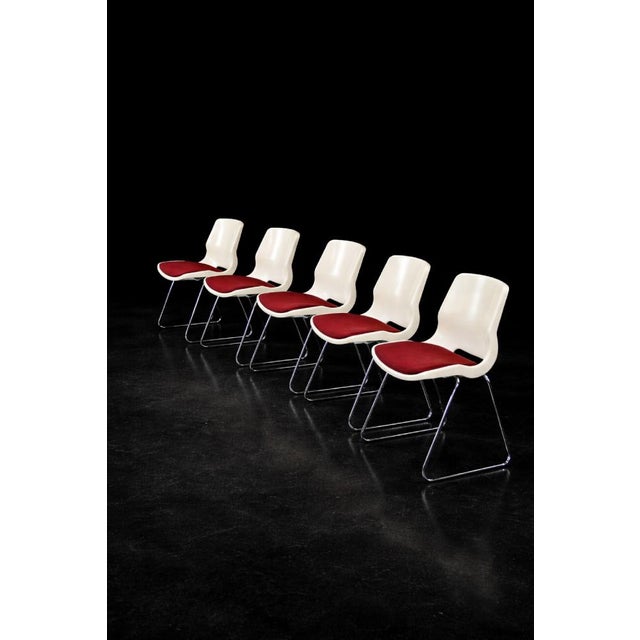Metal Mid-Century Modern Scandinavian Chairs by Svante Schöblom for Overman, 1970s, Set of 5 For Sale - Image 7 of 18