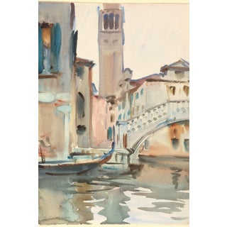 Rialto Bridge, Venice by John Singer Sargent, Vintage Art Print, 40" X 60" For Sale