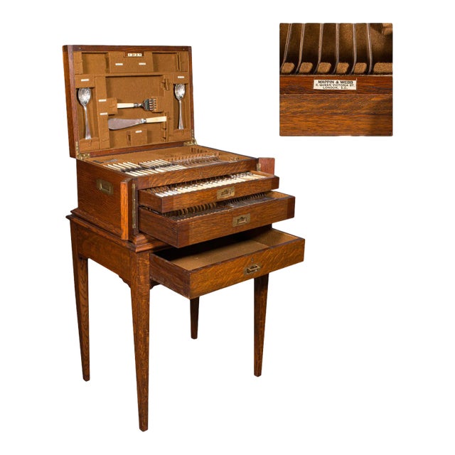 1910's Antique 154pc Canteen on Stand For Sale