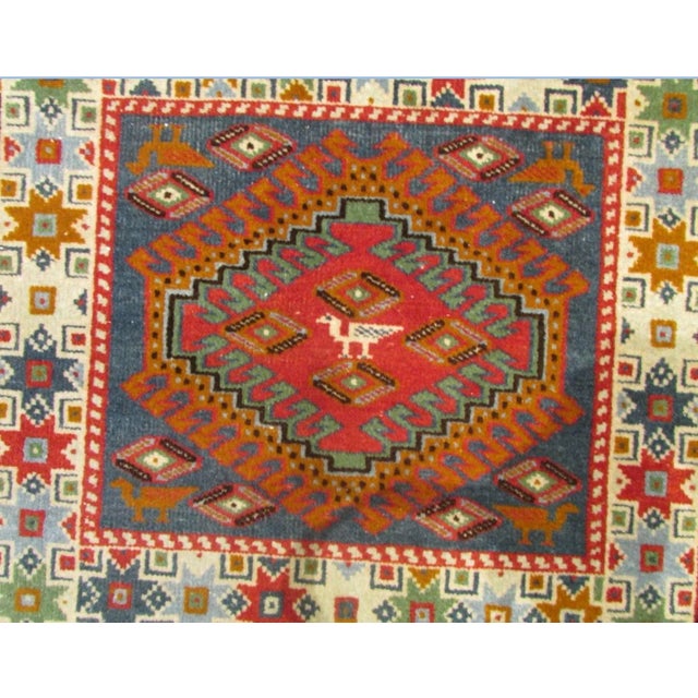 1950s Vintage Persian Rug- 4′ × 6′ For Sale - Image 11 of 13