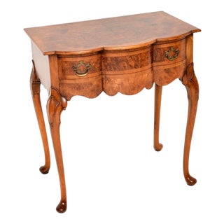 Antique Console Table in Burr Walnut, 1900 For Sale