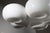Silver Large Mid-Century Modern Five-Light Opaline Glass Chandelier, Italy, 1970s For Sale - Image 8 of 11