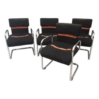 Armchairs by Guido Faleschini for Hermes, 1970s, Set of 4 For Sale