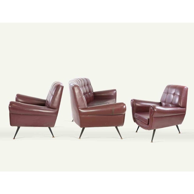 Metal Vintage Sofa Set by Gigi Radice, Mid-20th Century, Set of 3 For Sale - Image 7 of 12