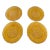 1990s Bordallo Pinheiro Honey Gold Pineapple Salad Plates- Set of 4 For Sale