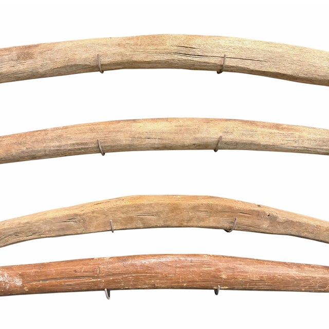 Collection of Eight 19th/Early 20th Century Hog Gambrels on Custom Wall Mounts For Sale - Image 10 of 14