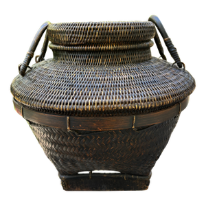 1900s Bontok or Ilfugao Tribal Lidded Basket