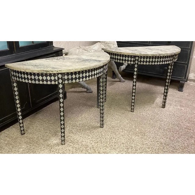 Black Painted Georgian Side Tables, 1830, Set of 2 For Sale - Image 8 of 10