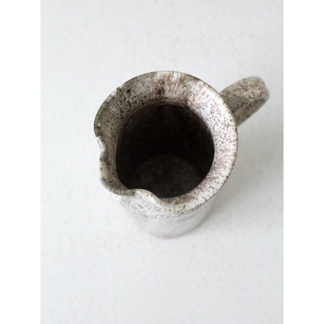 Mauve Vintage Studio Pottery Pitcher For Sale - Image 8 of 10