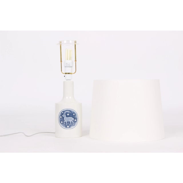 Royal Copenhagen Vintage Model 927240 Table Lamp in Porcelain by Kaj Lange for Royal Copenhagen For Sale - Image 4 of 7