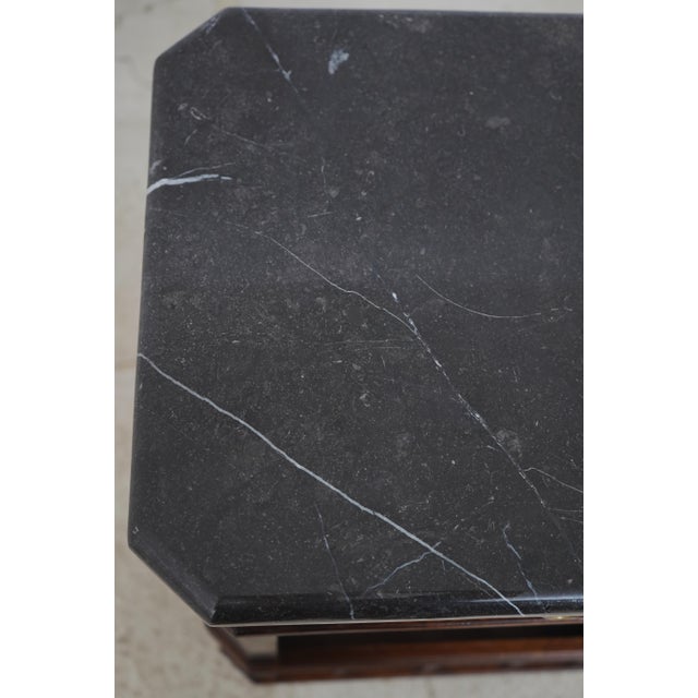 Magazine Rack End Table W. Marble Top For Sale - Image 10 of 12
