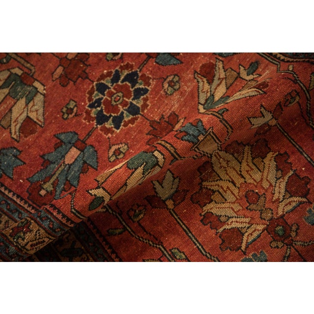 Raspberry Red Antique Mehreban Rug - 2'7" x 4'7" For Sale - Image 8 of 10