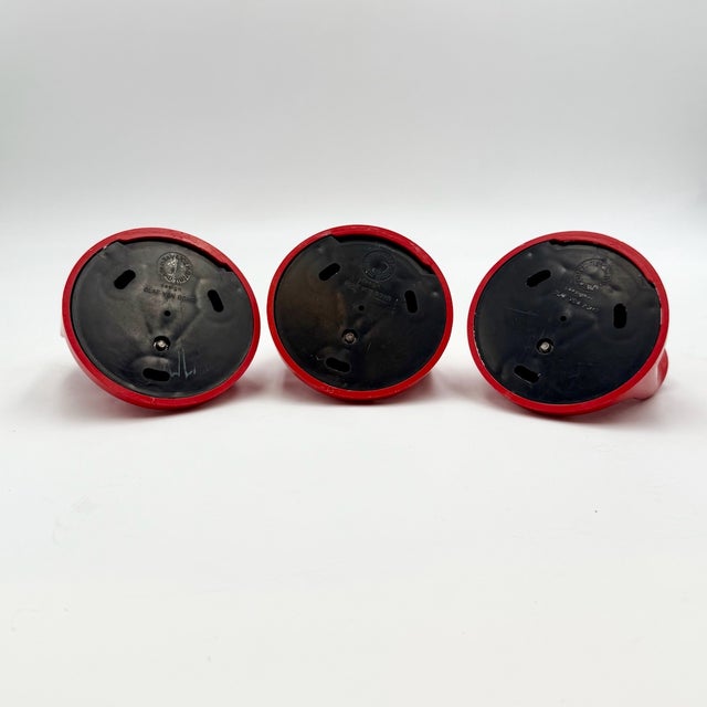 Red Wall Hooks by Olaf Von Bohr for Kartell, 1970s, Set of 3 For Sale - Image 6 of 11