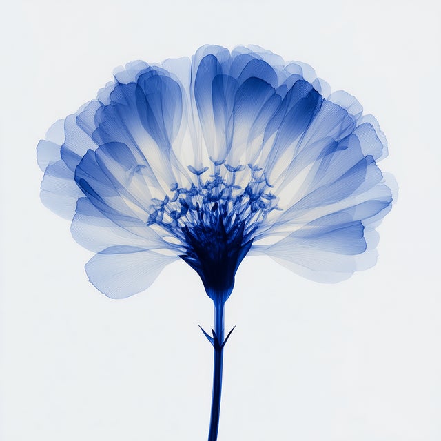 Contemporary Abstract Blue Botanical Limited Edition Fine Art Print No. 1 | Organic Modern For Sale - Image 3 of 3