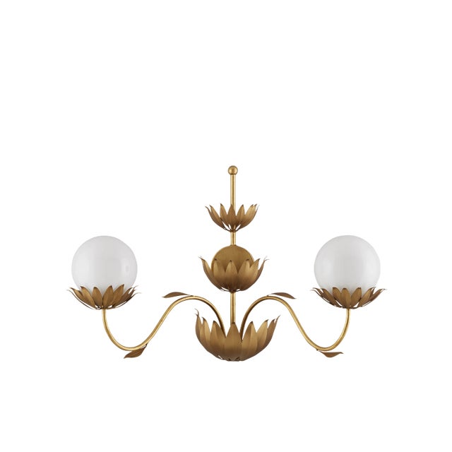 Traditional Currey & Company Mirasole Gold Wall Sconce For Sale - Image 3 of 4