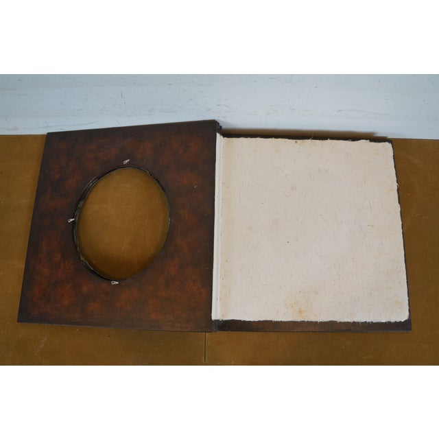 Animal Skin Late 20th Century Maitland-Smith Tooled Leather Wedding Photo Album Scrap Book For Sale - Image 7 of 12