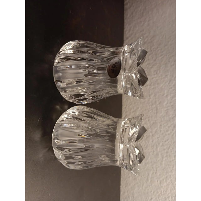 1980s Pair of Gorham Crystal Etched Salt & Pepper Shakers, Made in Germany For Sale - Image 5 of 8