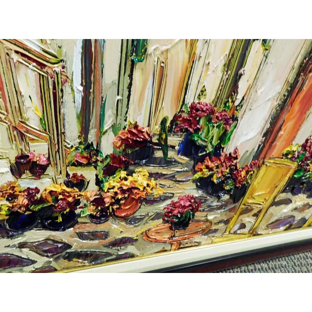 Textile Maya Eventov "Terattoria" Original Acrylic on Canvas, H.Signed Me040908-15 For Sale - Image 7 of 8