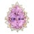 Late 20th Century Kurt Wayne Kunzite 2.72ct Diamond Ring Vintage 18k Yellow Gold Cocktail size 6.75 For Sale