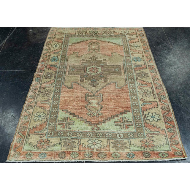 Turkish Vintage Rug 3'9" x 5'4" #20787 Explore a curated collection of hallway runners, wool rugs, and handmade...