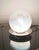 Metal Vintage Spherical Blown Glass Table Lamps, Set of 2 For Sale - Image 7 of 9