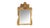 A Louis XVI period gilt wood and polychrome French provincial mirror depicting flowers around frame with bow draped across...