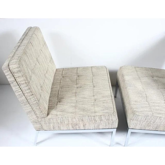 1970s Florence Knoll Model 65 Chrome Slipper Lounge Chairs, 1973 - A Pair For Sale - Image 5 of 13