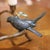 Metal Pair of Mid-Century Cast Iron Bird Branch Two-Light Candelabras For Sale - Image 7 of 10