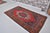 Vintage Anatolian Wool Area Rug, Bold Red Field With Navy Blue Geometric Medallion For Sale - Image 4 of 10